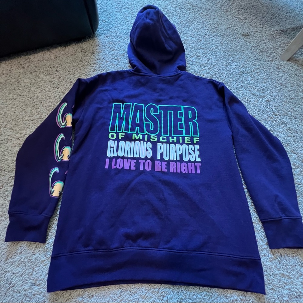 NEW Disney Marvel Loki mischief Hoodie Purple